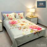 Luxury 3D Digital Print Cotton Bedsheet Set – King Size Premium Soft Bedding Collection
