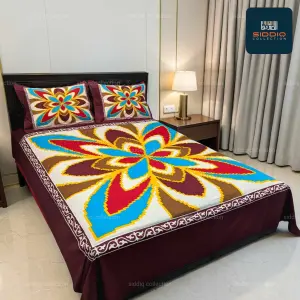 Luxury Panel Comfort Premium Fabric Bedsheet Set | Siddiq Collection