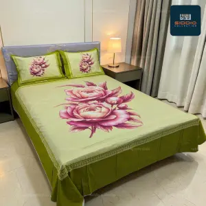 Luxury Panel Comfort King Size Cotton Bedsheet Set | Siddiq Collection