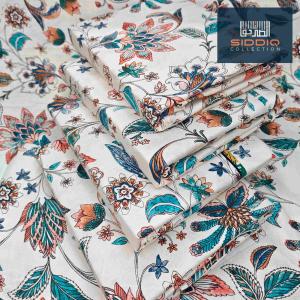 Domira Home Luxury Floral Soft Cotton Bed Sheet Set King Size 7.5x9 Fit