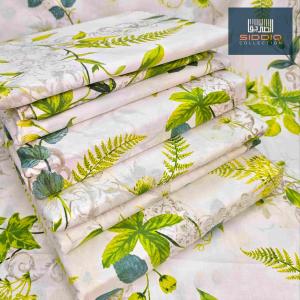 Domira Home Luxury Floral Soft Cotton Bed Sheet Set King Size 7.5x9 Fit