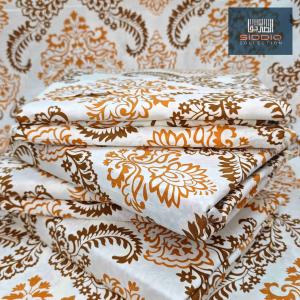 Domira Home Luxury Floral Soft Cotton Bed Sheet Set King Size 7.5x9 Fit