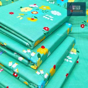 Domira Home Luxury Floral Soft Cotton Bed Sheet Set King Size 7.5x9 Fit