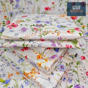 Domira Home Luxury Floral Soft Cotton Bed Sheet Set King Size 7.5x9 Fit