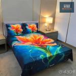 Luxury 3D Digital Print Cotton Bedsheet Set – King Size Premium Soft Bedding Collection