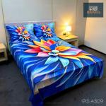 Luxury 3D Digital Print Cotton Bedsheet Set – King Size Premium Soft Bedding Collection