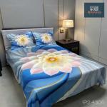 Luxury 3D Digital Print Cotton Bedsheet Set – King Size Premium Soft Bedding Collection