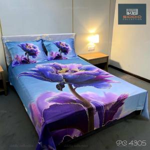 Luxury 3D Digital Print Cotton Bedsheet Set – King Size Premium Soft Bedding Collection
