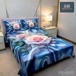 Luxury 3D Digital Print Cotton Bedsheet Set – King Size Premium Soft Bedding Collection